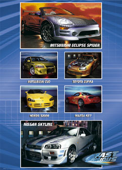 Poster Fast and Furious – auta