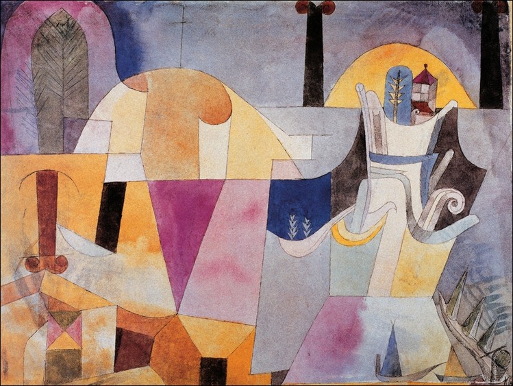 Umělecký tisk Klee - Paesaggio con colonne