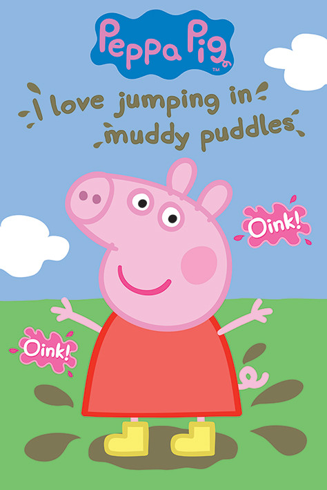 Poster Peppa Pig - Muddy Puddle