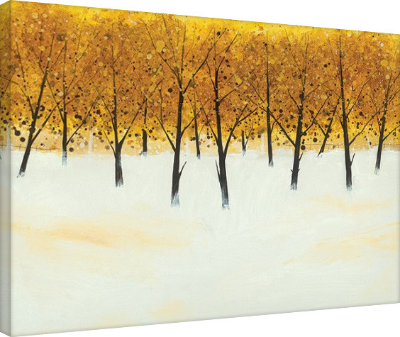 Obraz na plátně Stuart Roy - Yellow Trees on White