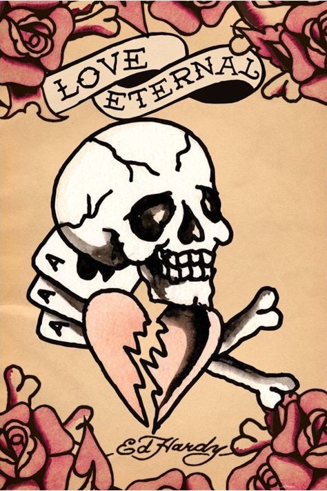 Poster Ed Hardy - love eternal