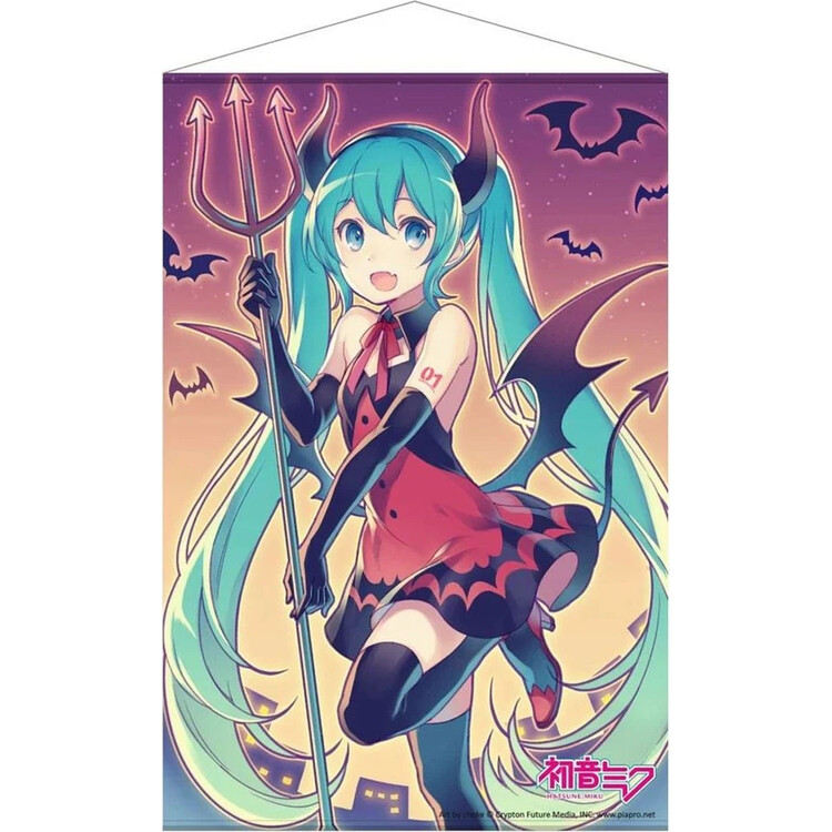 Textilní plakát Hatsune Miku - Halloween Devil