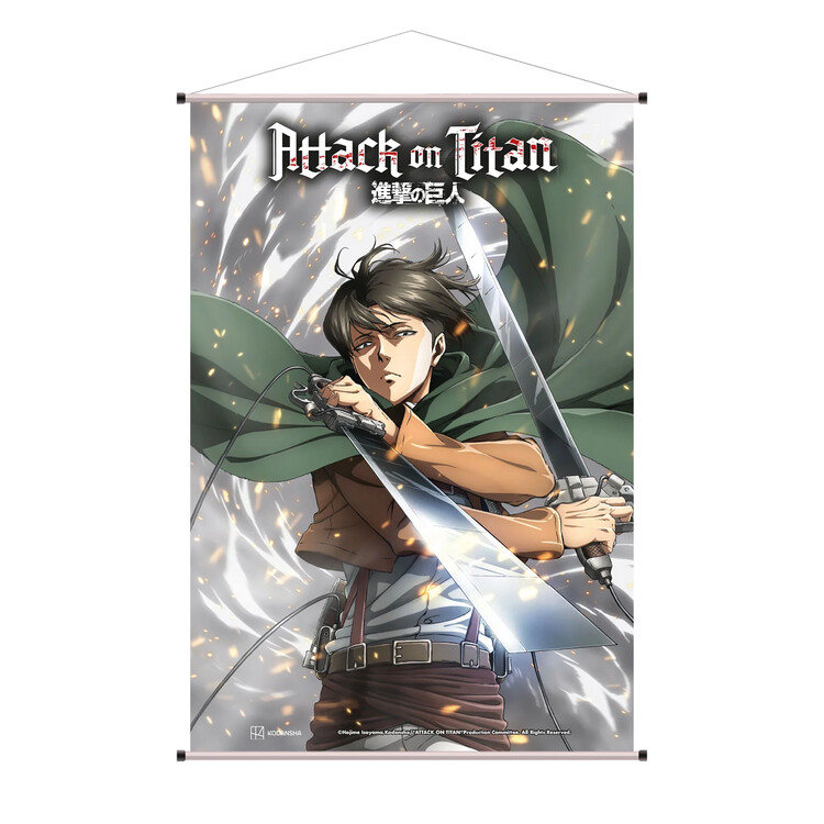 Textilní plakát Attack on Titan - Levi Ackerman
