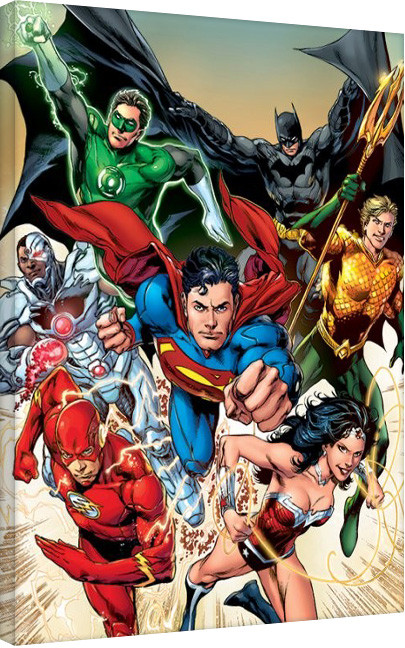 Schilderij op canvas Justice League - Attack
