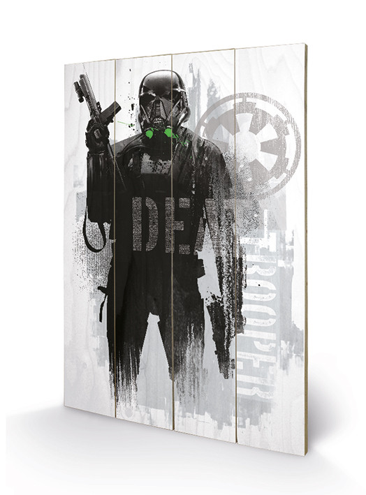 Poster su legno Rogue One: Star Wars Story - Death Trooper Grunge