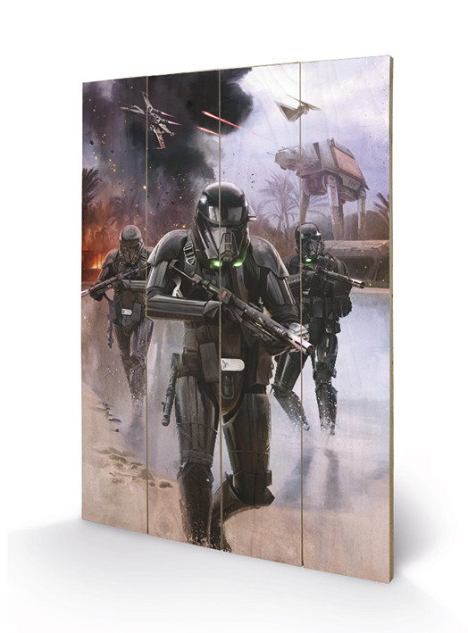 Poster su legno Rogue One: Star Wars Story - Death Trooper Beach