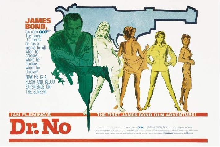 Poster JAMES BOND 007 - dr no illustration