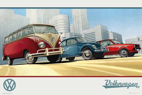 Poster VW Camper - Illustration