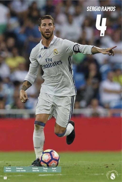 Poster Real Madrid 2016/2017 - Sergio Ramos Accion