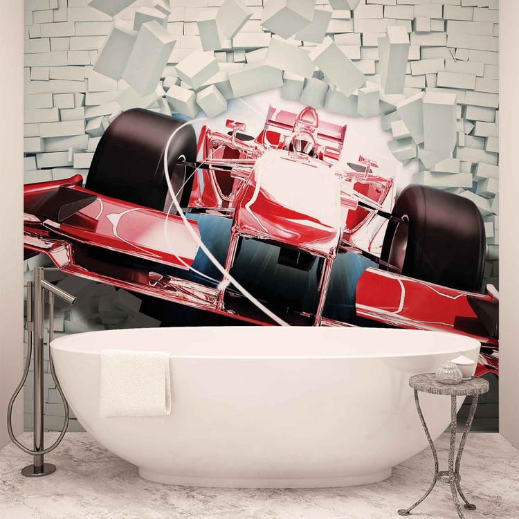 Behang Formula 1 Racing Car Bricks