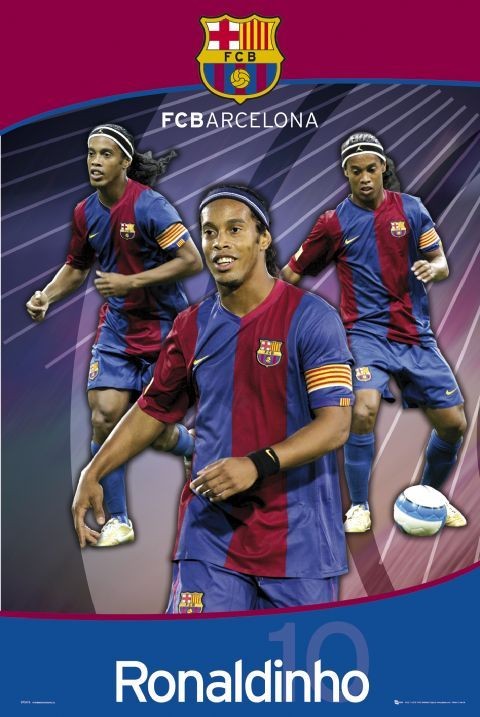 Poster Barcelona - ronaldinho trio