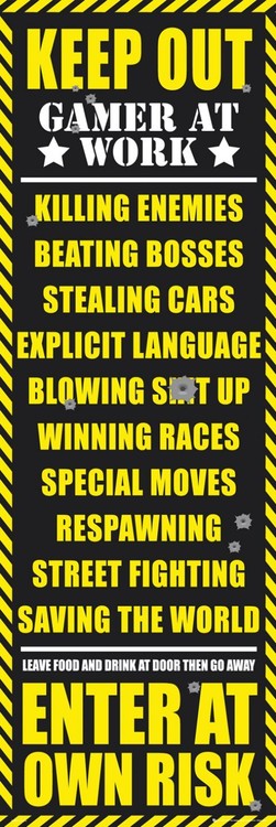 Poster Gaming - keep out