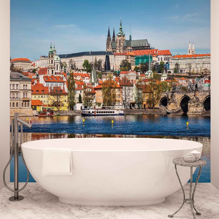 Fototapet Pražský hrad a Vltava