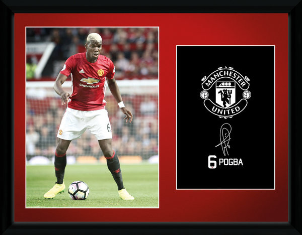 Rámovaný plakát Manchester United - Pogba 16/17