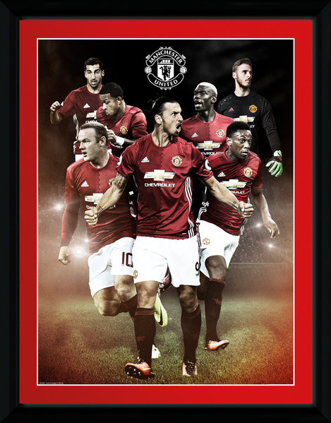 Rámovaný plakát Manchester United - Players 16/17