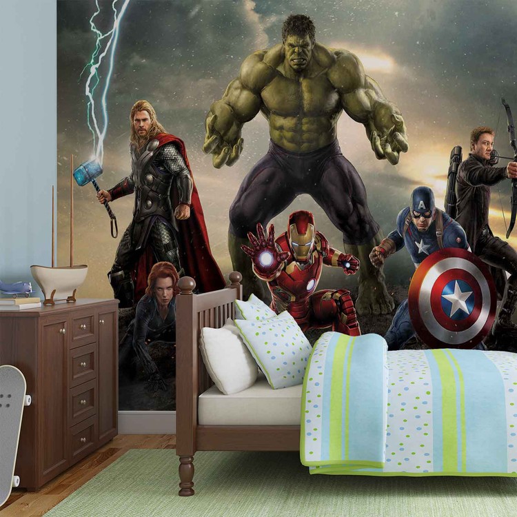 Behang Marvel Avengers Battle