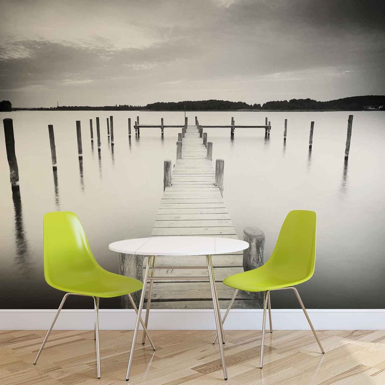 Fototapeta Jezero, mlha, pára