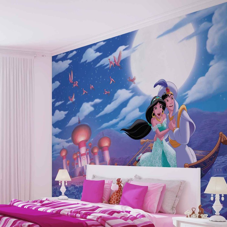 Carta da parati Principesse Disney Jasmine Aladdin