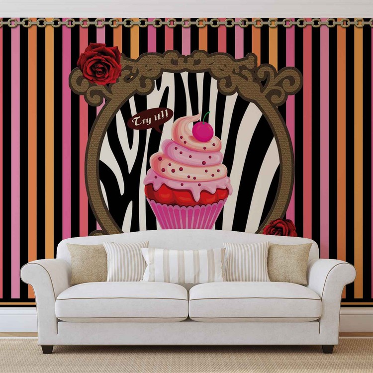 Behang Cupcake Stripes