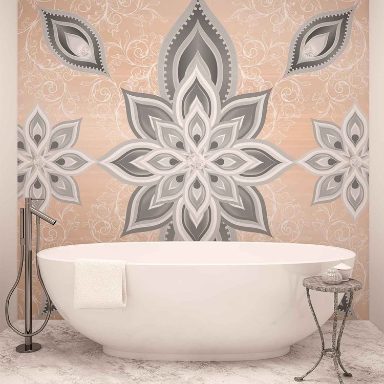 Behang Abstract Pattern Silver Gold
