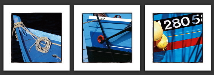 Kunstdruck Bateaux bleus