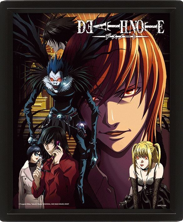 3D Plakát, Obraz s rámem Death Note - Connected By Fate