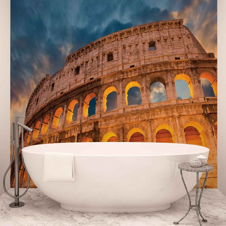 Behang Colosseum City Sunset