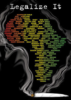 Poster Legalize it - dope slang