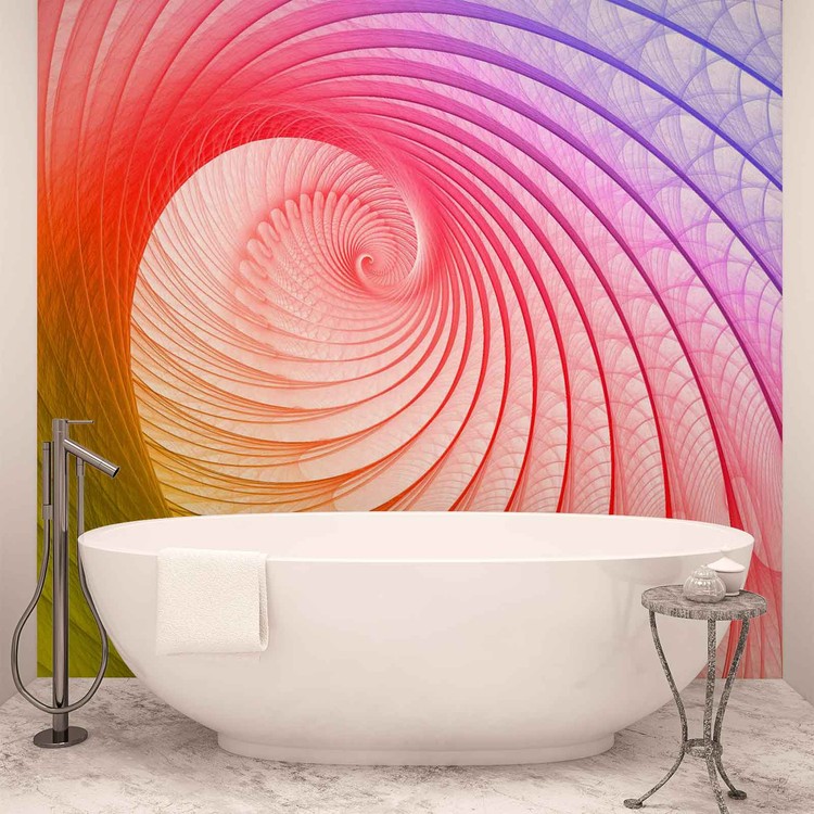 Wall Mural Abstract Swirl Colours