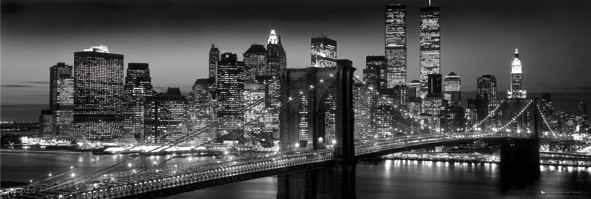 Framed Poster Manhattan - black