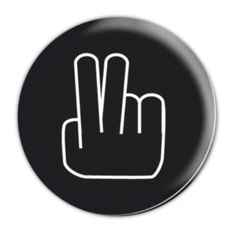 Kitűző TWO FINGERS