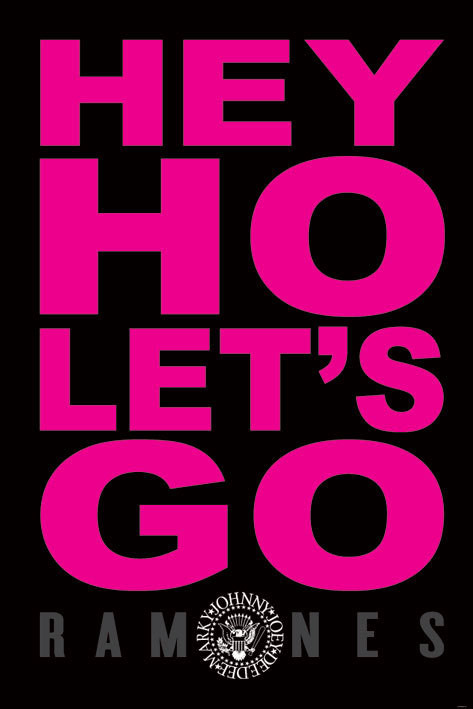 Poster Ramones - hey ho lets go