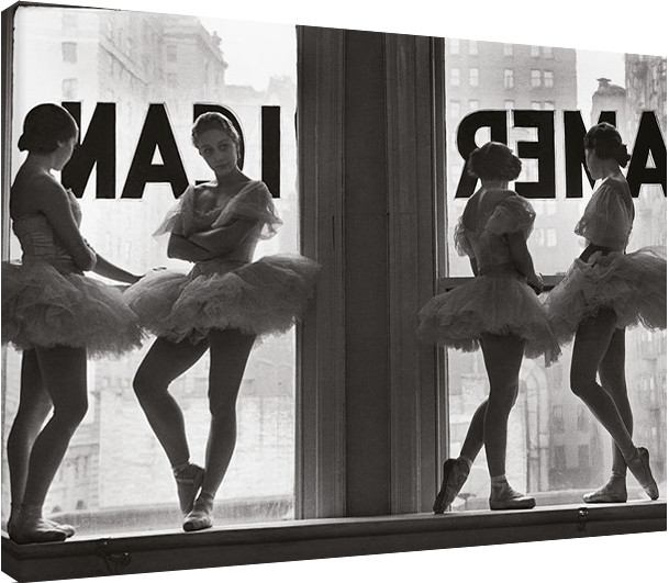 Schilderij op canvas Time Life - Ballet Dancers in Window