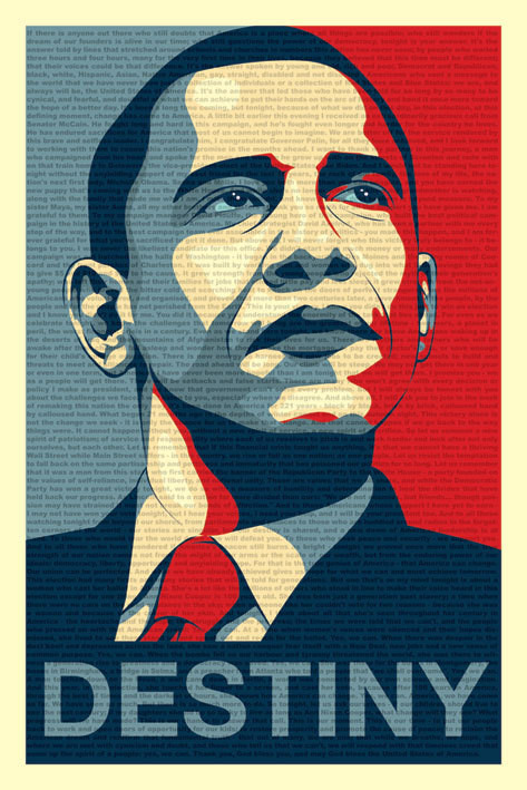 Poster Barack Obama - fateful speech