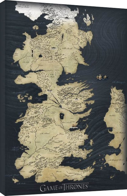 Obraz na płótnie Gra o tron - mapa Westeros