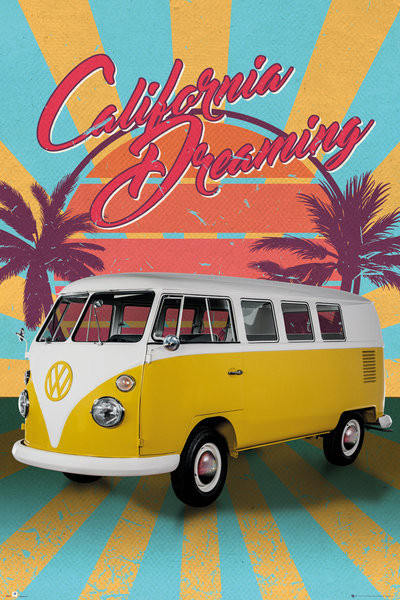Plakát VW Camper - Cali Retro
