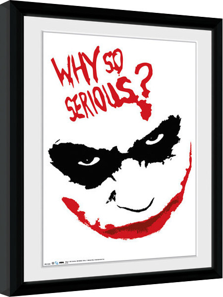 Zarámovaný plagát Batman: Temný rytier - Smile