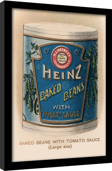 Ingelijste poster Heinz - Vintage Beans Can