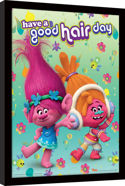Poster incorniciato Trolls - Have A Good Hair Day