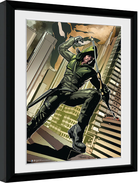 Gerahmte Poster Arrow - Cover Green