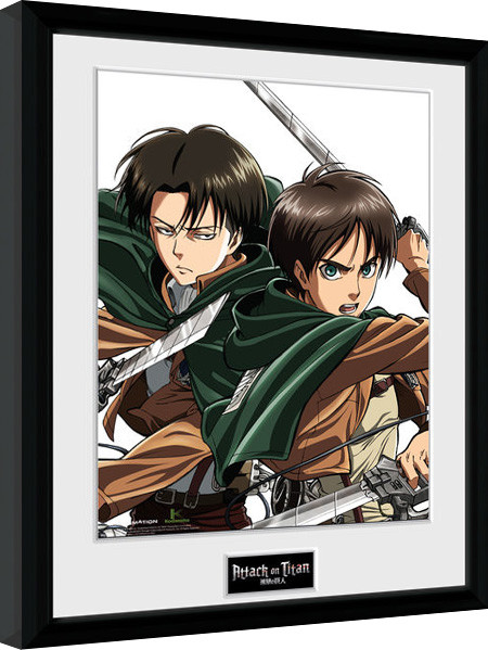 Gerahmte Poster Attack On Titan - Levi