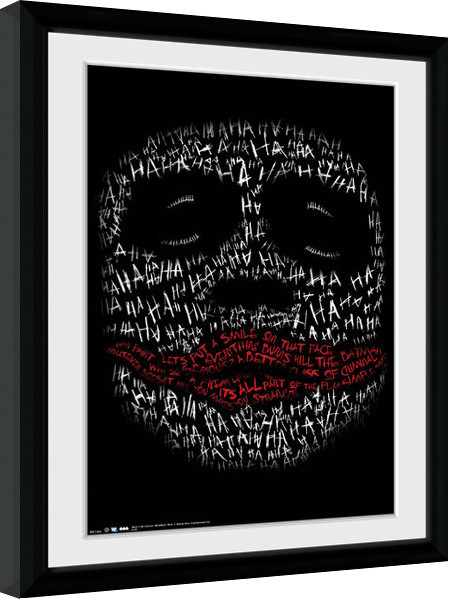 Poster incorniciato Batman: Il cavaliere oscuro - Joker Haha Type
