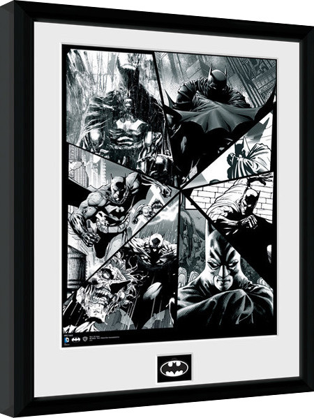Gerahmte Poster Batman Comic - Collage