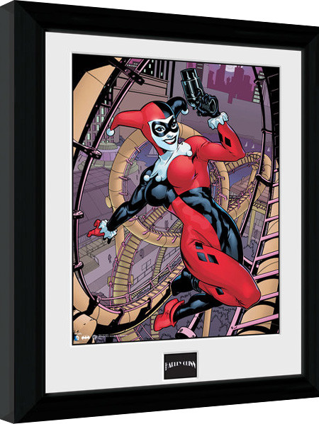 Zarámovaný plagát Batman Comic - Harley Quinn