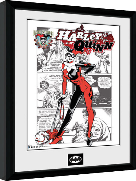 Ingelijste poster Batman Comic - Harley Quinn Comic