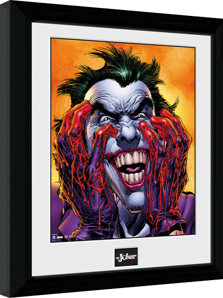Ingelijste poster Batman Comic - Joker Laugh