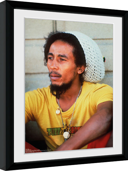 Poster encadré Bob Marley - Yellow