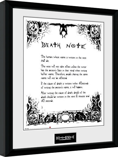 Framed Poster Death Note - Death Note