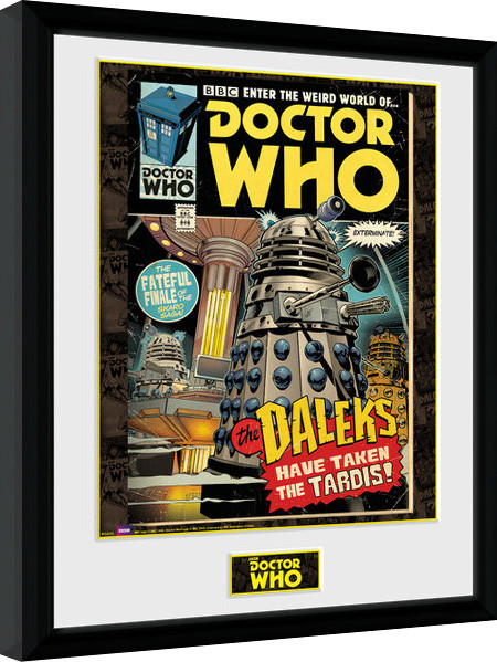 Poster incorniciato Doctor Who - Daleks Tardis Comic