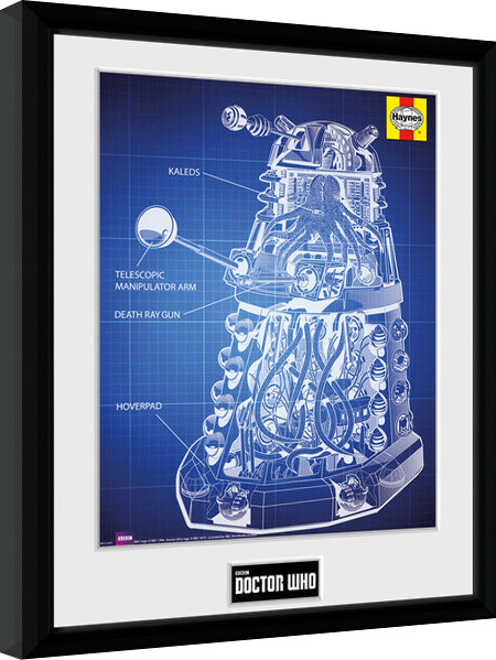 Poster incorniciato Doctor Who - Haynes Dalek Blueprint
